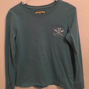 turquoise green long sleeve